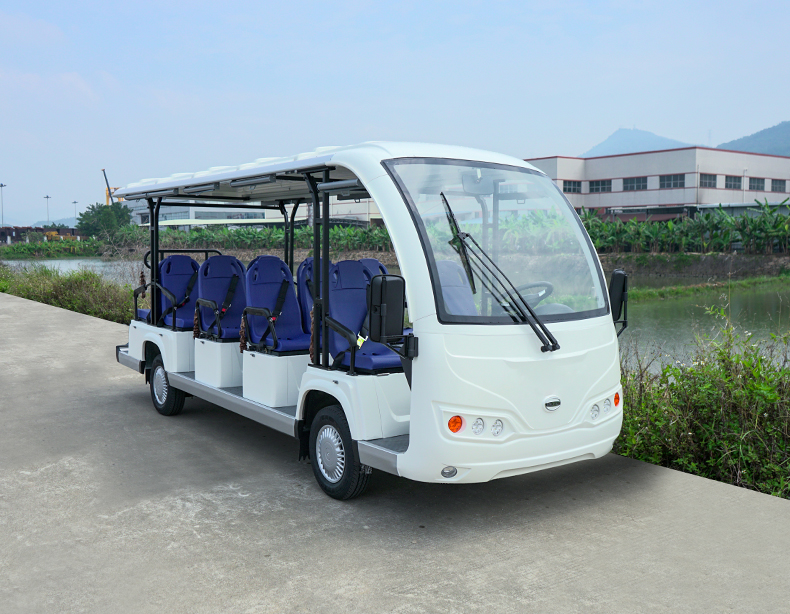 14座公交車座椅電動觀光車高爾夫球車酒店景區樓盤物業度假村接待車看房車四輪電瓶車8座11座14座觀光車(圖1)